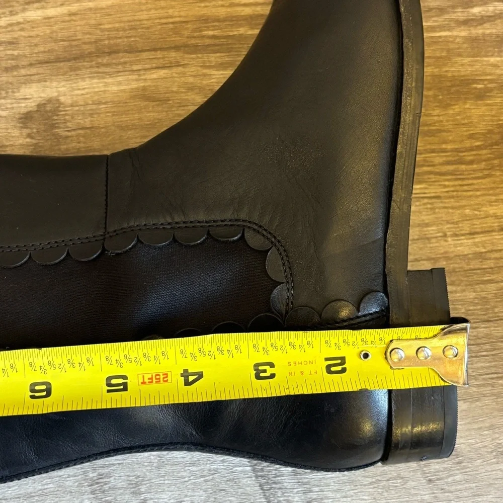 Kate Spade Rayna Black Tall Leather Boots Womens size 8.5